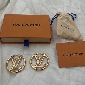 Louis Vuitton large hoop earrings